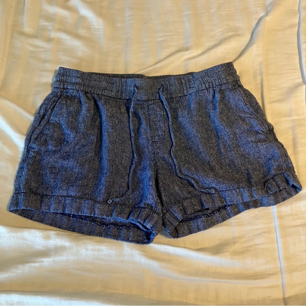 Old Navy shorts chambray casual linen blue